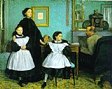 Edgar Degas Famous Paintings - The Bellelli Family